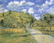 Camille Pissarro Road and hills oil